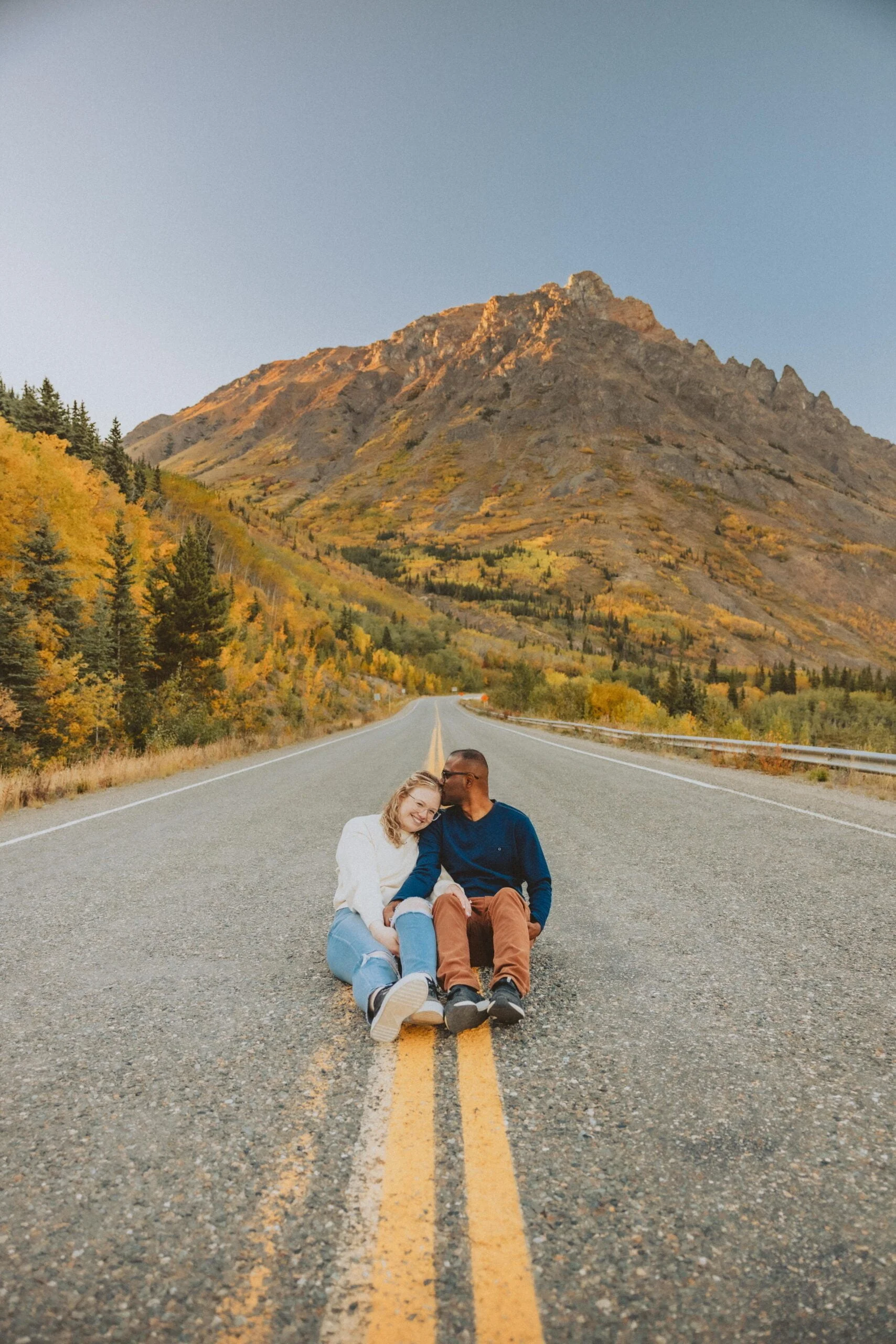 Klondike highway, British Columbia engagement photo