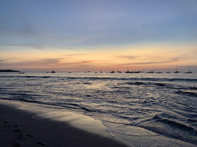 Playa Tamarindo, Costa Rica at sunset