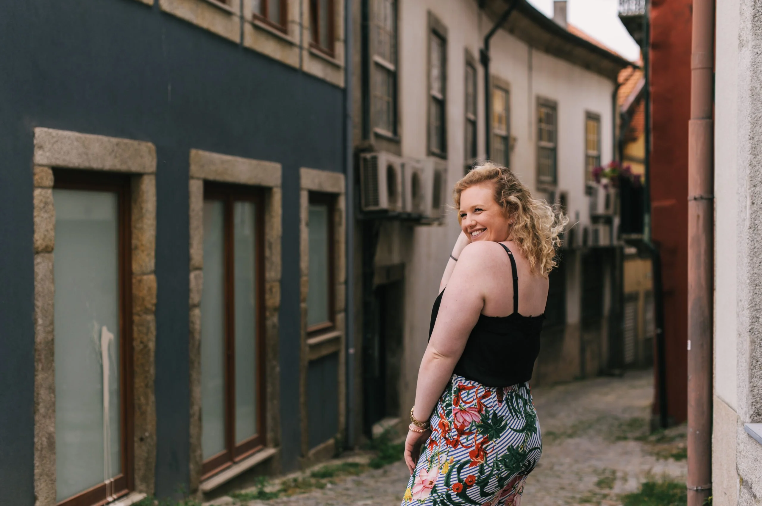 Posing in Porto's streets