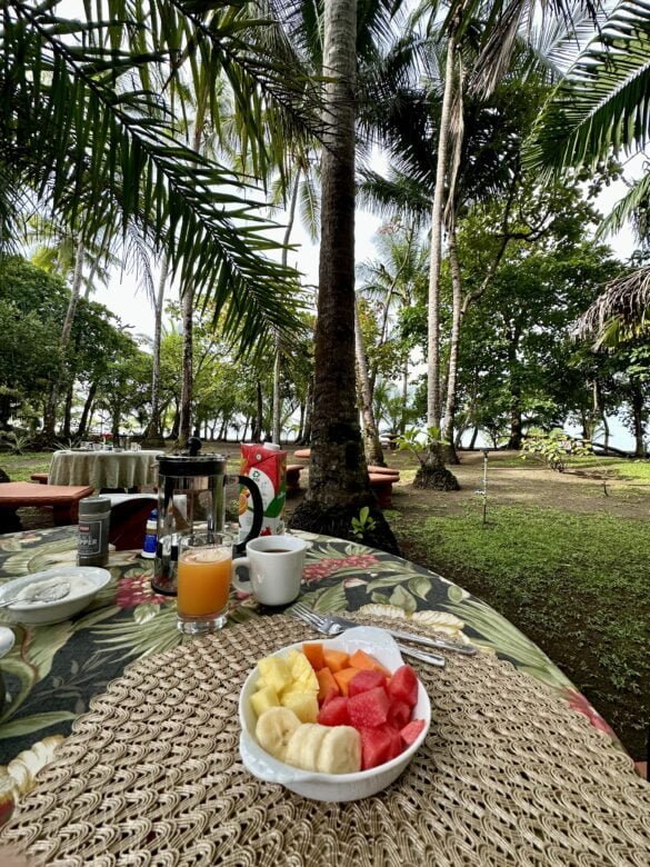 Breakfast at our rental on Playa Matapalo, Puntarenas Province