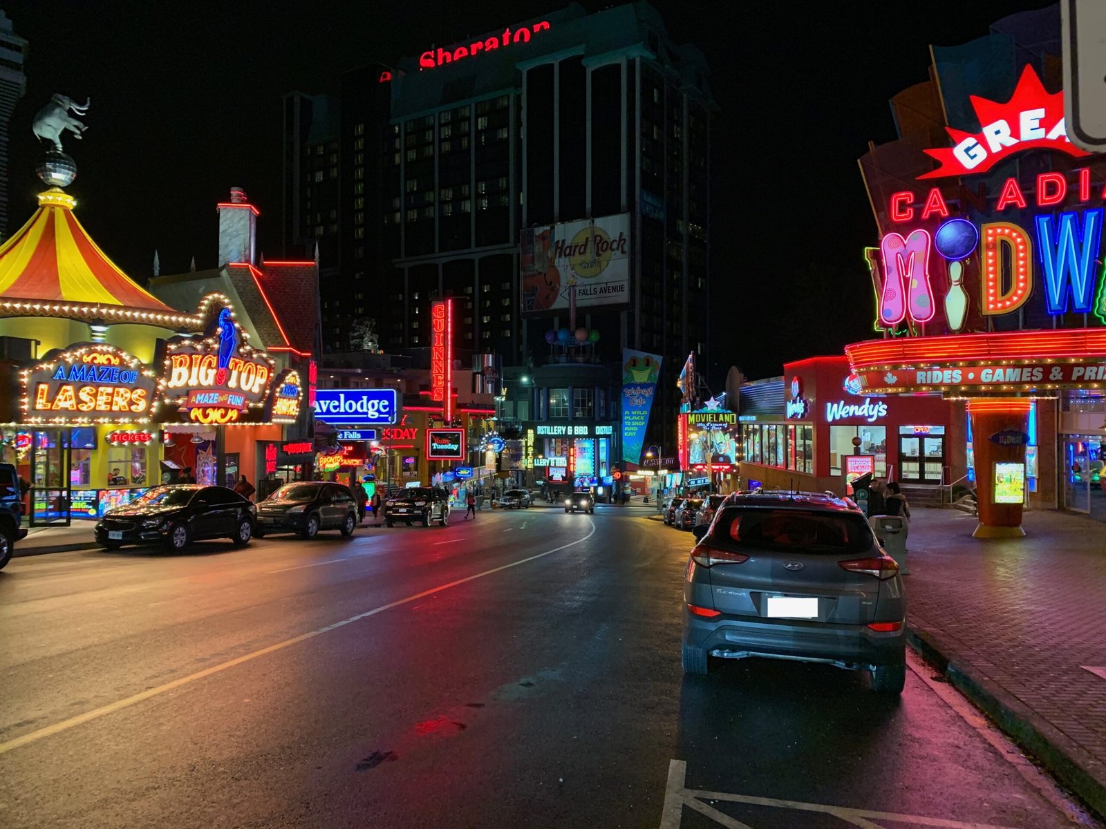 Clifton Hill at Night in Niagara Falls