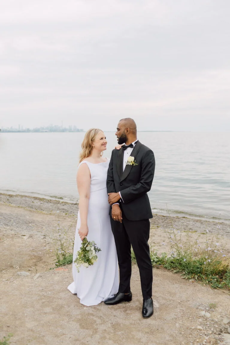Wedding photo with CN Tower in background
