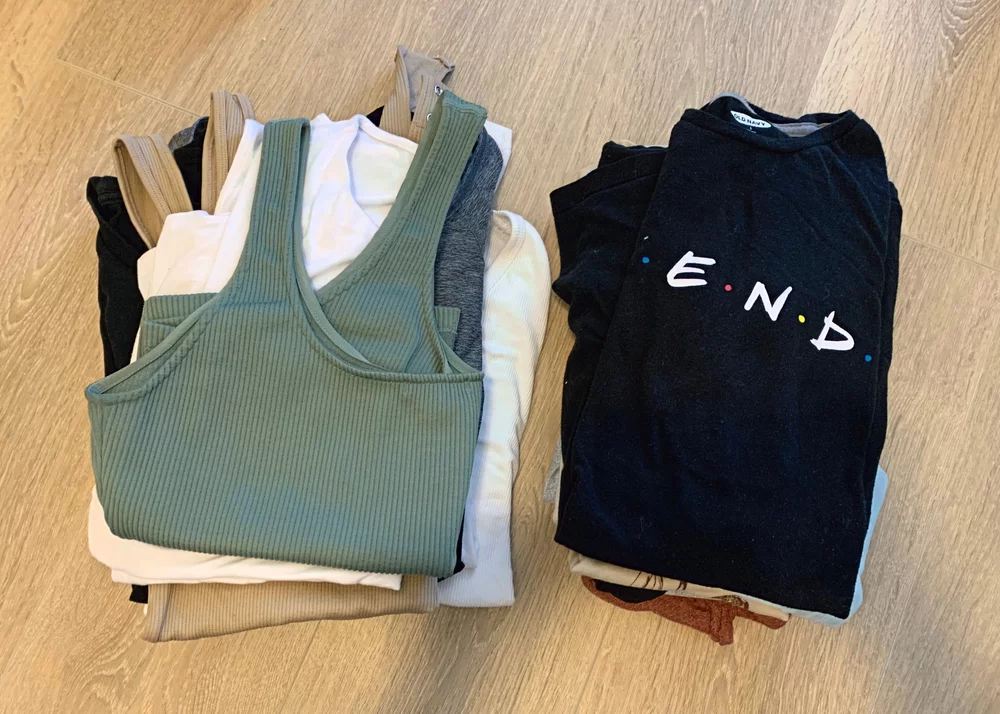 Packing clothing for travel