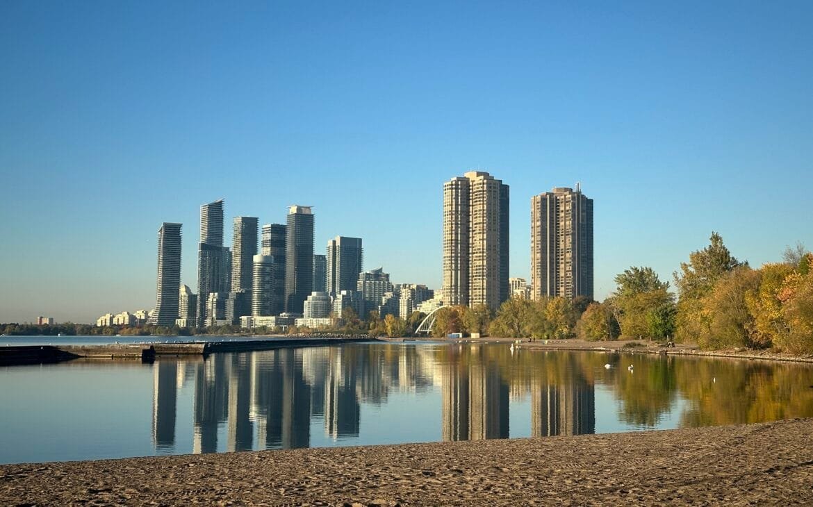 Toronto lakeshore in fall