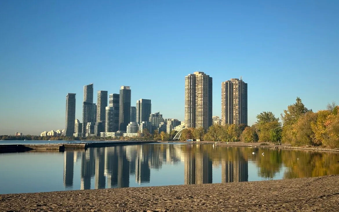 Toronto lakeshore in fall