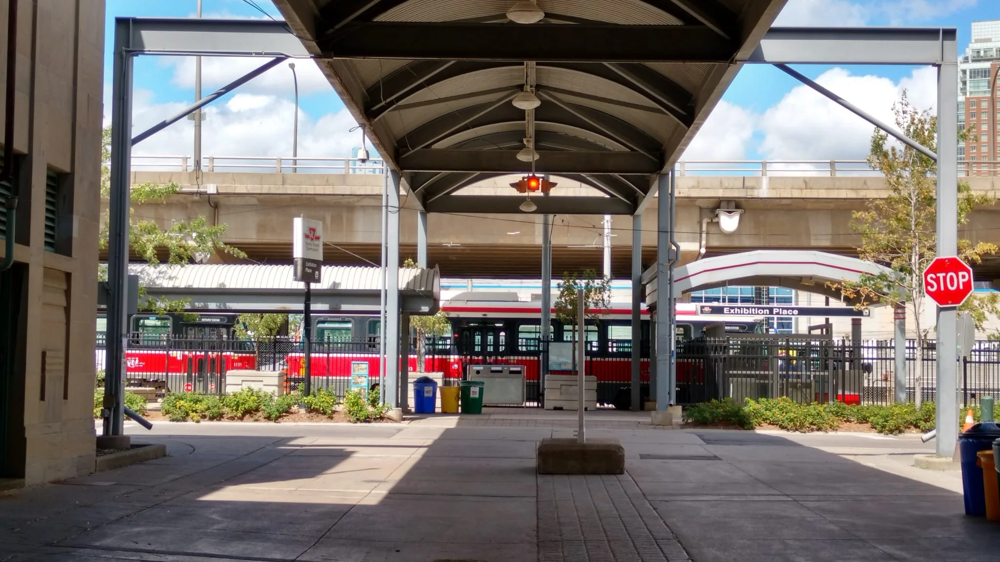 Streetcar in Toronto at Exhibition Place Stop