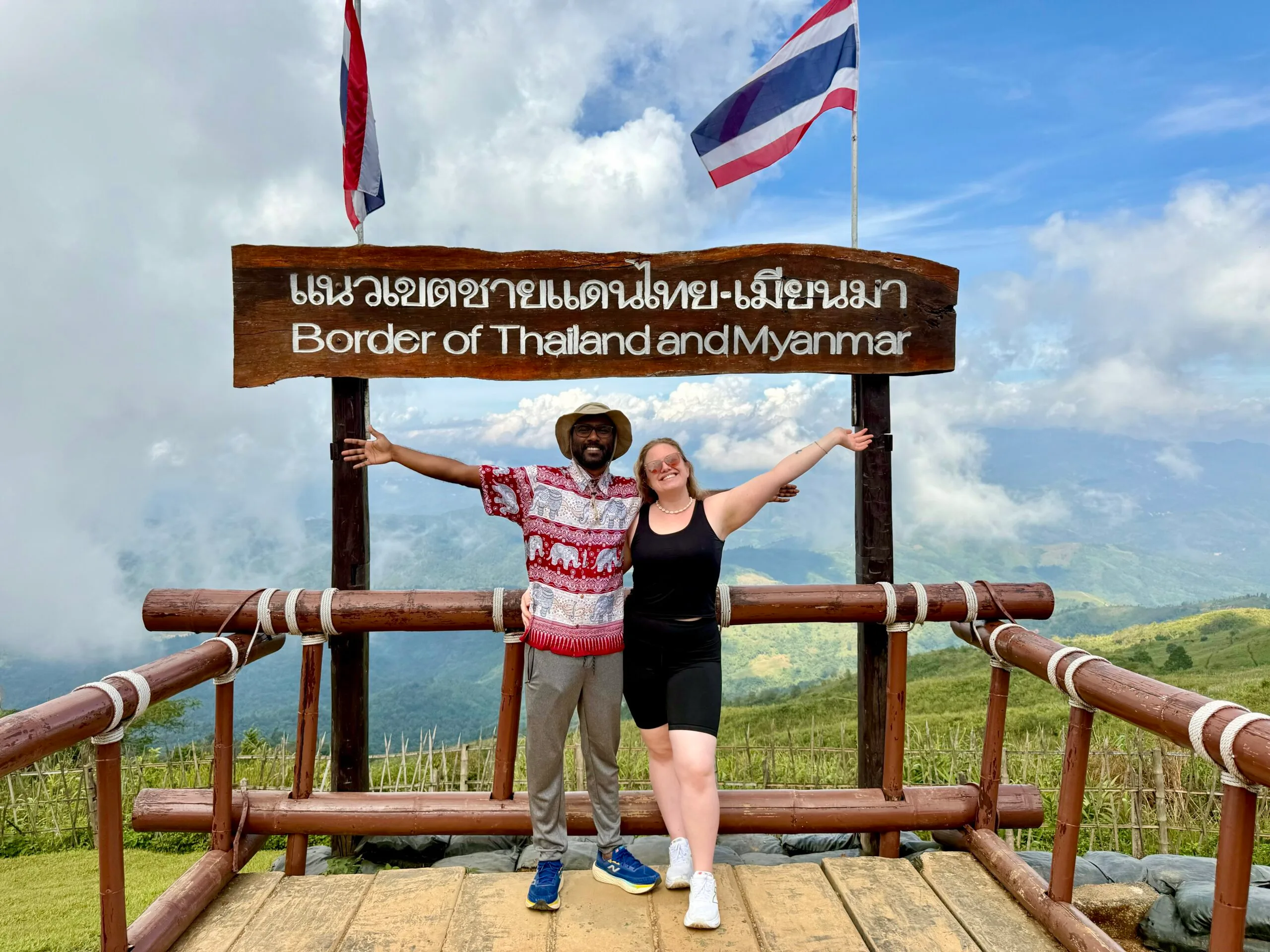 Posing at the Thailand Myanmar border