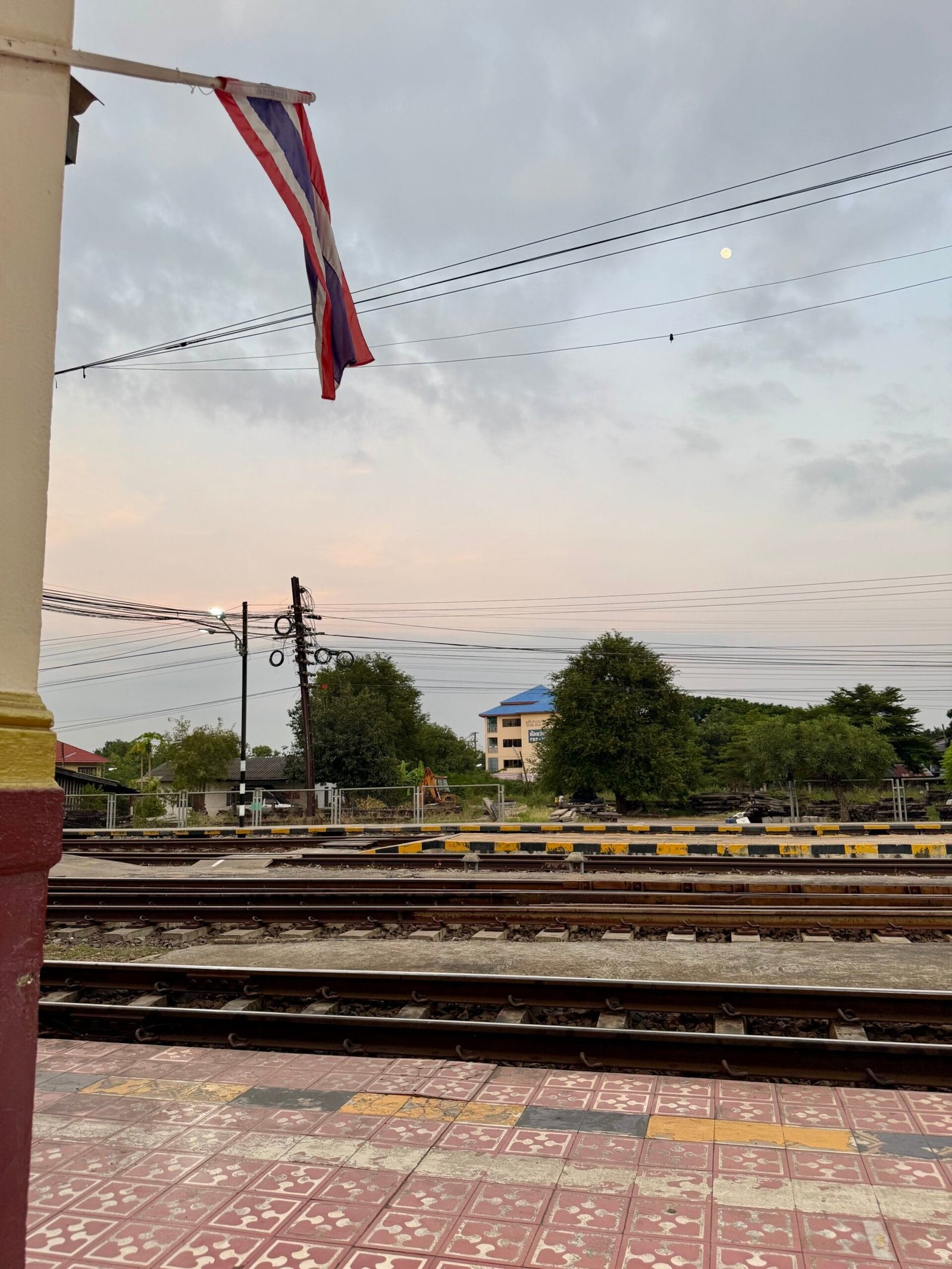 Ayutthaya train station in the early evening