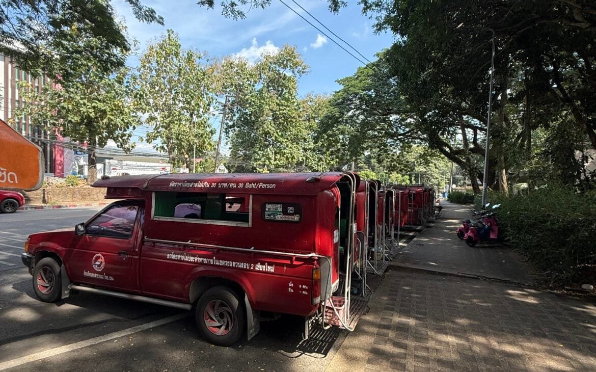 Red Songthaews - the way I recommend for how to get to Doi Suthep