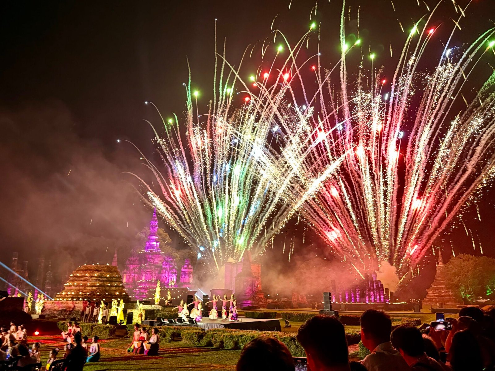 Loy Krathong Festival fireworks in Sukhothai